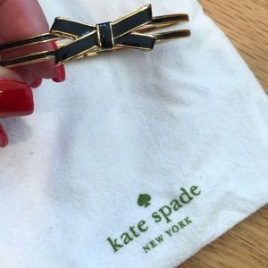 Kate Spade black/gold bow bangle bracelet